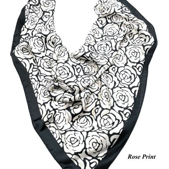 Silk Satin Feel Large Square Fashion Scarf – Versatile Head & Neck Accessory 27. - Picture 4 of 8